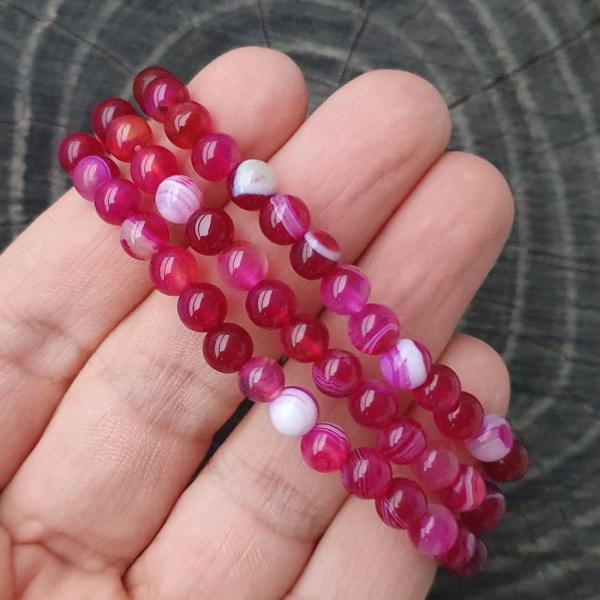 Nramok acht krajkov fuchsia 6mm 2